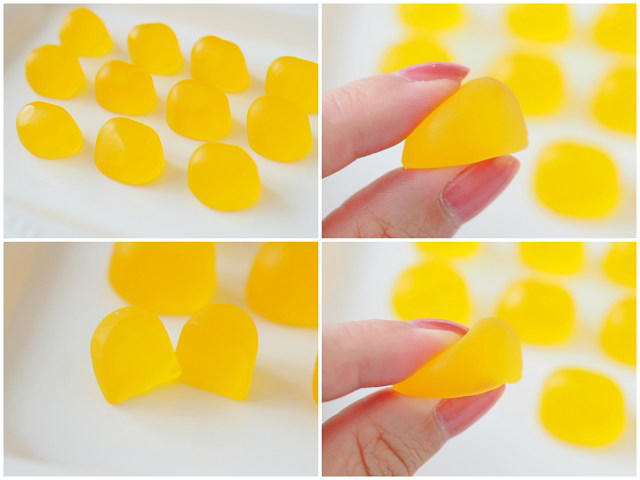 ＜とろみ～グミ ぶどう味/ カンロ＞, ＜ググッタ シャインマスカット味/ UHA味覚糖＞, ＜むちもっちバナナグミ/ 不二家＞, ＜もちゅグミ 温州みかん味/ マイナット＞, ＜しゃりぷにょ梅グミ/ クリート＞