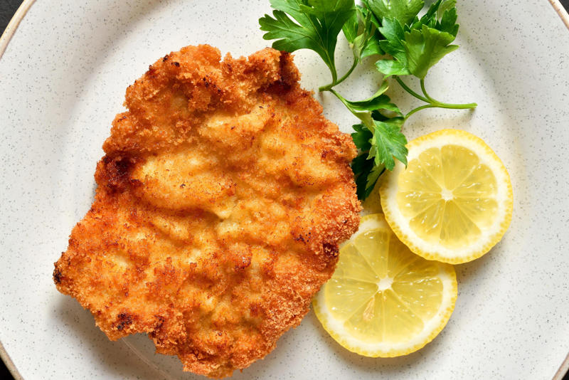 Air-frying shrimp leaves it perfectly crisp and juicy., Fajitas couldn't be easier to make in an air fryer., I use it to whip up chicken schnitzel in no time., Quesadillas get extra crispy in half the time., An air fryer is ideal for making crab cakes.