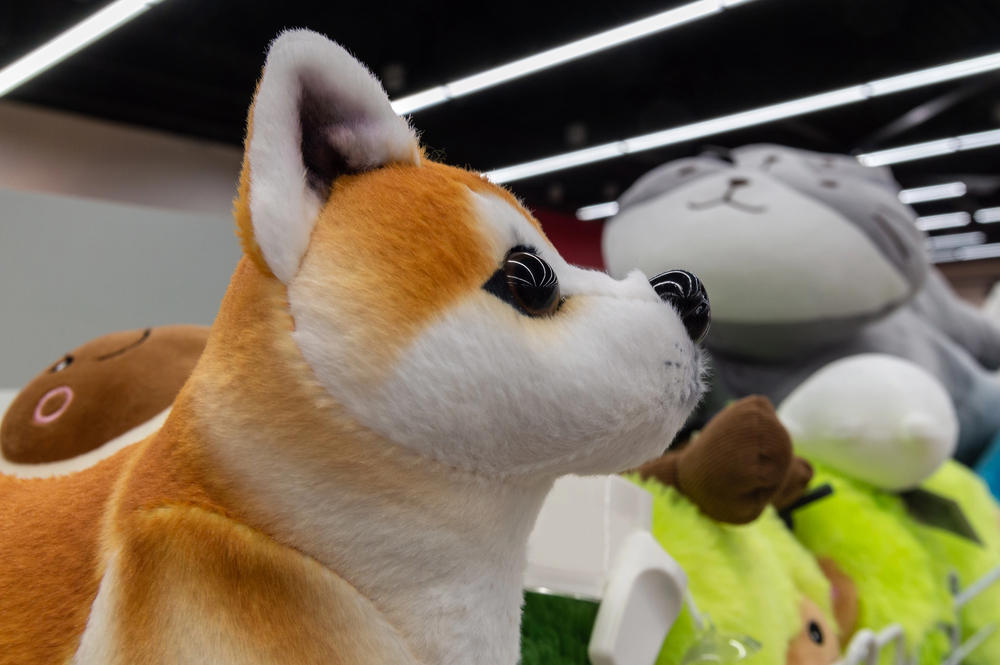 Doge Shiba Inu plushies Tickle Me Elmo, Grumpy Cat plushies, Among Us crewmate plushies, Baby Yoda plush toys, Pusheen cat plushies, Pokémon Pikachu plushies, Build-A-Bear Workshop creations, Doge Shiba Inu plushies, Five Nights at Freddy's animatronic plushies, Llamas with Hats plushies, Ugandan Knuckles plushies, From pixels to plush