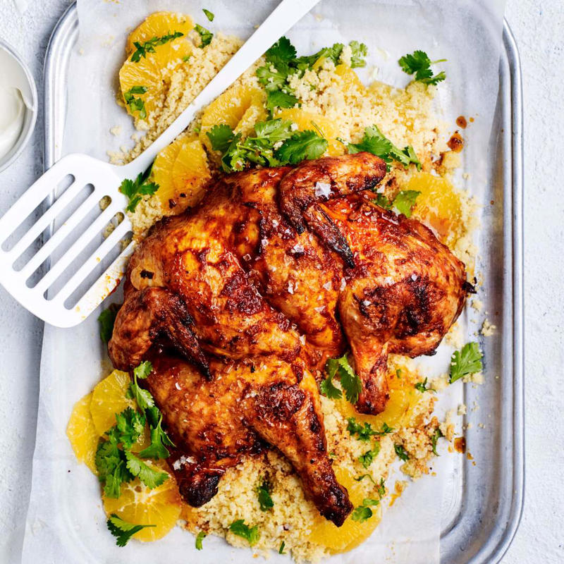 Air fryer cooking tips,          Steph de Sousa’s crackling good air fryer pork belly      ,          Air fryer roast pork belly      ,          Air fryer chicken chimichangas      ,          Air fryer chicken skewers with roast vegetables      ,          Air fryer hot honey salmon salad      ,          Air fryer pork belly salad with ginger &amp; soy dressing      ,          Air fryer fish ‘n’ chips      ,          Air fryer sausages with sweet potato hash browns      ,          Air fryer sausage &amp; vegie bake      ,          Air fryer lamb kofta with green tahini      ,          Crispy tofu with palm sugar dressing in the air fryer      ,          Air fryer roast chicken with secret herbs and spices      ,          Soy and sriracha air fryer chicken thighs      ,          Best-ever air fryer roast chicken      ,          Air fryer lamb cutlets with carrot salad      ,          Air fryer pork with apricot, fetta &amp; pistachio stuffing       , Choosing the best air fryer, More air fryer recipes, What to serve with these air fryer dinners