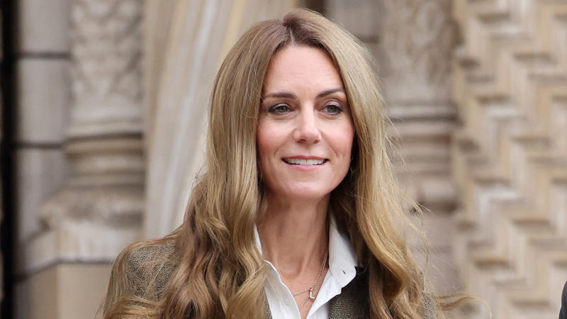 Kate Middleton’s blonde transformation turns heads Blonde Kate, 2025, Student days, Glowing inside and out, High ponytail, Wind-swept perfection, Easy curls, Wavy vibes, Relaxed structure, Side ponytail, Serious waves, Half up elegance, Grace Kate, Weather prepared, Sporty pony, Boho flair, Side fringe, Windy waves, 1960s inspired ponytail, Blow-out, Wrapped ponytail, Kate's headgear, Classy bun, Newsboy cap, Elegant in black, Accent of red, Fake fur hat