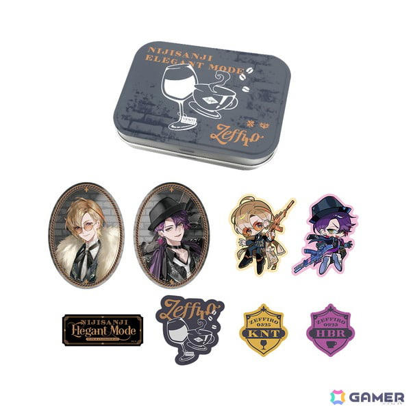 アクリルスタンド, ランダムチェキ風カード, 大判ラバーマット, ミニアクリルブロック, メタリッククリアファイル, ステッカーセット, チェーンネックレス 風楽奏斗, チェーンブレスレット 渡会雲雀, プレートチャーム, イラストレーター