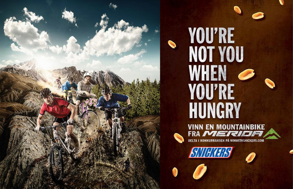 Snickers – You’re Not You When You’re Hungry (2010 – Present) US Military – I Want You, Old Spice – The Man Your Man Could Smell Like, Sprite – Sun Fizz (1990s), Skittles – Taste the Rainbow (1994 – Present), WestJet – Christmas Miracle, Procter & Gamble – Thank You, Mom, Apple – Get a Mac, Hoover – It Beats…As it Sweeps…As it Cleans, Dos Equis – The Most Interesting Man in the World, Metro Trains – Dumb Ways to Die, Snickers – You’re Not You When You’re Hungry (2010 – Present), Budweiser – Someone Waits For You At Home (2017 – Present), Pepsi- Is Pepsi OK?, Google – Year in Search, Volkswagen – Think Small, Red Bull – Stratos, Always – #LikeAGirl, Sony Bravia – Colour Like No Other (2005 – Present), Pepsi – “Gladiator Commercial”, Dove – The Real Beauty (2004 – Present), Nike – Just Do It (1988 – Present), Coca-Cola – Share a Coke, McDonald’s – Our Food, Your Questions, Samsung – Join the Flip Side, De Beers – A Diamond is Forever, PSA – Don’t Text and Drive (2010s), Tylenol – Headache Wrecking Ball, Flo – Flo Stories