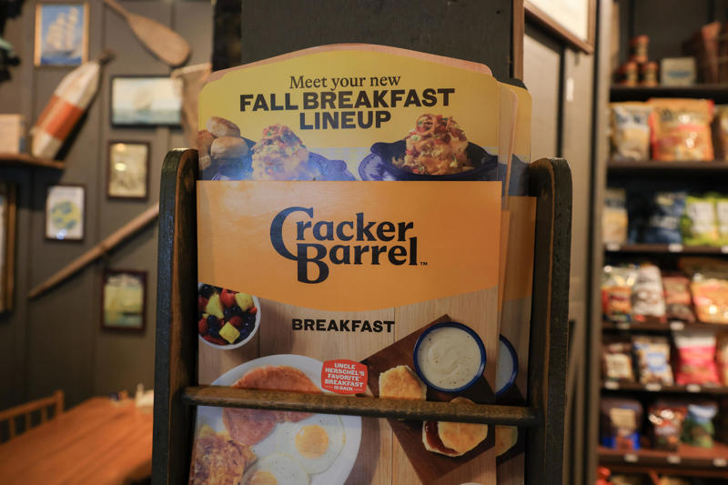 Aug. 19: Cracker Barrel reveals new logo, Aug. 21: Company stock dips by nearly in one day, Aug. 25: Cracker Barrel issues statement addressing logo backlash, Aug. 26: Trump says Cracker Barrel 'should go back to the old logo', Aug. 26: Cracker Barrel says it's going back to old logo