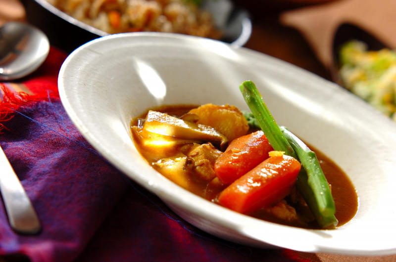野菜たっぷりスープカレー, ソーセージのスープカレー, たっぷり夏野菜のスープカレー, 簡単1人分スープジャーdeスープカレー, レンジ圧力鍋で野菜と手羽元のスープカレー