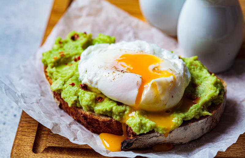 13. Poached eggs on avocado toast 24. Roasted butternut squash soup, 23. Courgette fries, 22. Creamy baked eggs, 21. Steak, 20. Miso-glazed aubergine, 19. Stuffed mushrooms, 18. Crispy tofu salad, 17. Roasted salmon with asparagus, 16. Garlicky pork chop with potato wedges, 15. Cheese toastie, 14. Baked fish, 13. Poached eggs on avocado toast, 12. Prosciutto-wrapped chicken, 11. Mushrooms on toast, 10. Halloumi burger, 9. Fish cakes, 8. Loaded jacket potatoes, 7. Lamb cutlets with feta, herbs and chilli, 6. Chicken wings with firecracker dipping sauce, 5. Falafel salad with hummus, 4. Fish and chips, 3. Spaghetti and meatballs, 2. Chicken Kyiv