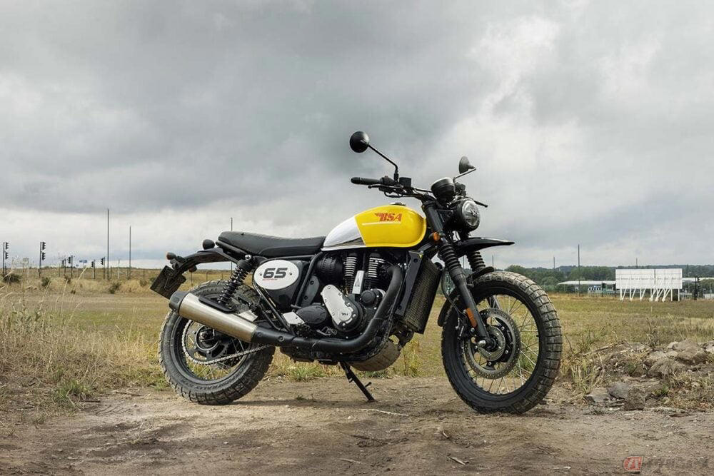 復活したBSAは、どんなブランド？, 人気の350カテゴリーに参入するロードスターモデル, スクランブラースタイルでビッグシングルエンジンを味わう, BSAの２つの新型車は秋には日本を走り出します