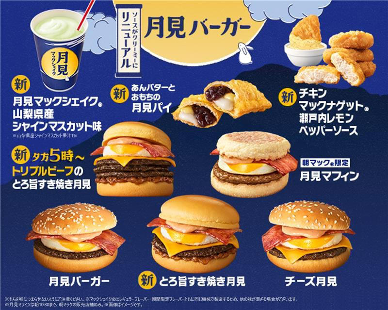 ①ケンタッキーフライドチキン, ②ウェンディーズ・ファーストキッチン / ファーストキッチン, ③びっくりドンキー, ⑥bb.q オリーブチキンカフェ