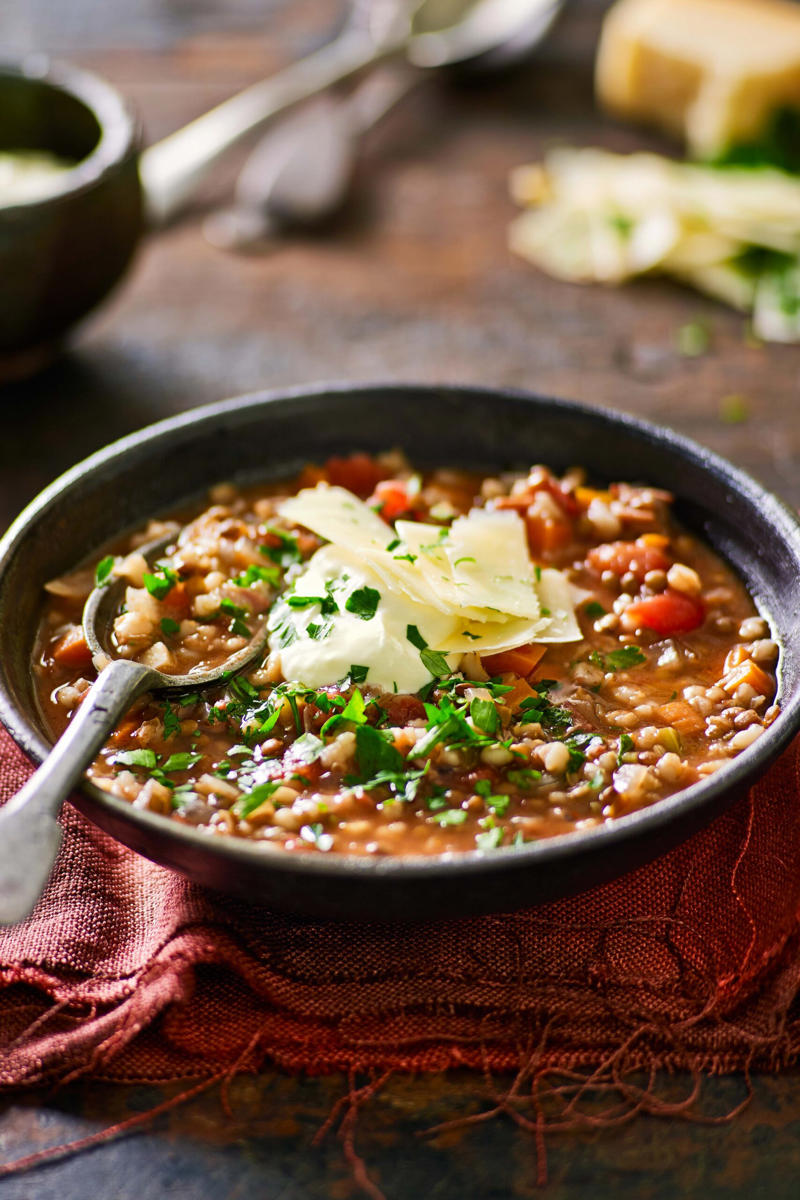 100 healthy dinner recipes your family will love, Eggplant pillows (Cuscini di melanzane) , Ginger fish stir fry , Grilled salmon and cos salad , Kale falafel salad with toasted pine nuts and hummus