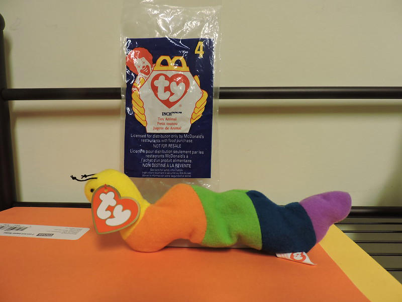 Princess the Bear, Peanut the Elephant, McDonald's Teenie Beanie Babies, Teddy Bears (Multiple Colors), Tabasco the Bull, Humphrey the Camel, Peking the Panda, Chilly the Polar Bear, Bones the Dog, Inch the Worm, Web the Spider, Splash the Whale, Quackers the Duck, Lizzy the Lizard, Pinky the Flamingo, Squealer the Pig, Snort the Bull, Legs the Frog, When Plush Became Precious