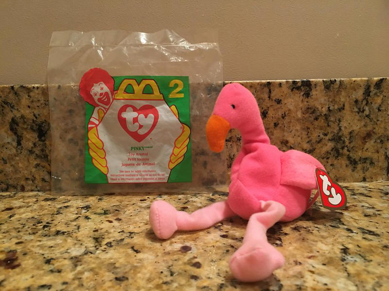 Princess the Bear, Peanut the Elephant, McDonald's Teenie Beanie Babies, Teddy Bears (Multiple Colors), Tabasco the Bull, Humphrey the Camel, Peking the Panda, Chilly the Polar Bear, Bones the Dog, Inch the Worm, Web the Spider, Splash the Whale, Quackers the Duck, Lizzy the Lizard, Pinky the Flamingo, Squealer the Pig, Snort the Bull, Legs the Frog, When Plush Became Precious