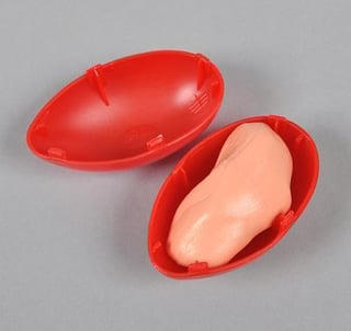 2. Those water-filled squishy tubes that had glitter or plastic animals floating inside them:, 3. This specific medieval castle that you only ever saw at your boy cousin's house:, 4. This Kids Meal Zeus toy that had a glow-in-the-dark lightning bolt:, 5. The Baby All Gone doll that ate these cherries that magically disappeared:, 6. This balancing bird toy that you'd carry around on your finger all day long:, 7. Wooly Willy, which your parents probably gave you to play with during a road trip:, 8. The Creepy Crawlers Workshop, which was SO COOL and the perfect companion to an Easy Bake Oven:, 9. The Barbie "Shop With Me" cash register, because there's nothing kids like to do more than pretend they're working an hourly job:, 10. Silly Putty!!! Specifically, when you would press it against your parents' newspaper and copy the ink onto the putty:, 11. Those robot dogs you begged your parents for because they never let you get a Furby:, 12. Polly Pockets, which were so tiny and cute, and at the same time, the most painful experience in the world if you ever stepped on one:, 13. Doodle Bears, which were perfect for all the kids who absolutely loved giving their dolls makeovers:, 14. Supersoakers!!! There were so many to choose from, but they all elicited the same amount of fun:, 15. The Laser Challenge game set that you could wear around your house and play with...until your parents made you put it away:, 16. Nickelodeon's Floam, because in the '90s, all forms of slime were king:, 17. The OG version of Pretty Pretty Princess, which was an absurd amount of fun for a game that had almost zero rules:, 18. Sky Dancers, which were so fun to make fly, but hurt so bad if they landed on your head:, 19. A Talkboy or Talkgirl, because there's nothing more '90s kids loved more than pretending they were spies: