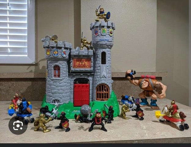 2. Those water-filled squishy tubes that had glitter or plastic animals floating inside them:, 3. This specific medieval castle that you only ever saw at your boy cousin's house:, 4. This Kids Meal Zeus toy that had a glow-in-the-dark lightning bolt:, 5. The Baby All Gone doll that ate these cherries that magically disappeared:, 6. This balancing bird toy that you'd carry around on your finger all day long:, 7. Wooly Willy, which your parents probably gave you to play with during a road trip:, 8. The Creepy Crawlers Workshop, which was SO COOL and the perfect companion to an Easy Bake Oven:, 9. The Barbie "Shop With Me" cash register, because there's nothing kids like to do more than pretend they're working an hourly job:, 10. Silly Putty!!! Specifically, when you would press it against your parents' newspaper and copy the ink onto the putty:, 11. Those robot dogs you begged your parents for because they never let you get a Furby:, 12. Polly Pockets, which were so tiny and cute, and at the same time, the most painful experience in the world if you ever stepped on one:, 13. Doodle Bears, which were perfect for all the kids who absolutely loved giving their dolls makeovers:, 14. Supersoakers!!! There were so many to choose from, but they all elicited the same amount of fun:, 15. The Laser Challenge game set that you could wear around your house and play with...until your parents made you put it away:, 16. Nickelodeon's Floam, because in the '90s, all forms of slime were king:, 17. The OG version of Pretty Pretty Princess, which was an absurd amount of fun for a game that had almost zero rules:, 18. Sky Dancers, which were so fun to make fly, but hurt so bad if they landed on your head:, 19. A Talkboy or Talkgirl, because there's nothing more '90s kids loved more than pretending they were spies: