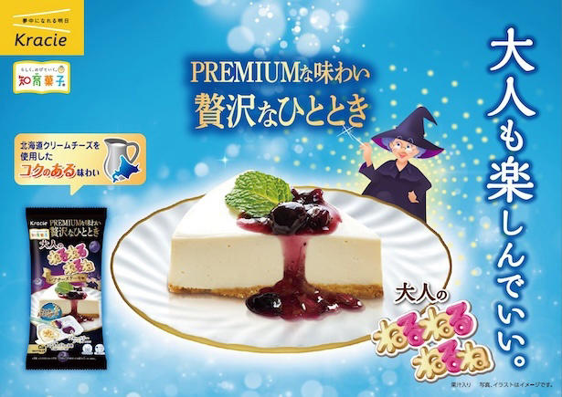 懐かしくも新しい！大人も満足の仕上がり, ファン待望のレアチーズケーキ味, パッケージデザインにも注目, 本格素材が叶えるプレミアムな味わい, あるある満載のショート動画も展開予定