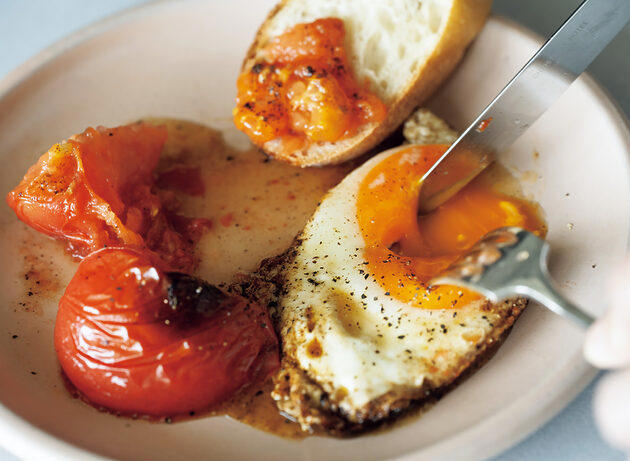 茄子と卵の炒めもの, トマトバター目玉焼き, ザーサイと小松菜のオムレツ, カニカマのケランチム風, 早い！ うまい！ 卵の底力を見直す