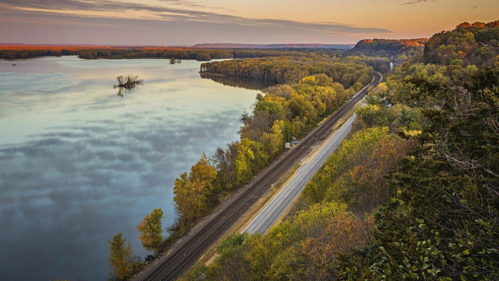 1. Bold Coast National Scenic Byway, 2. Great Lakes Seaway Trail, 3. Gold Rush Scenic Byway, 4. Great River Road, 5. Journey Through Time Scenic Byway, 6. Georgia Grown Trail 37, 7. Highway 36 – The Way of American Genius, 8. Bighorn Scenic Byway