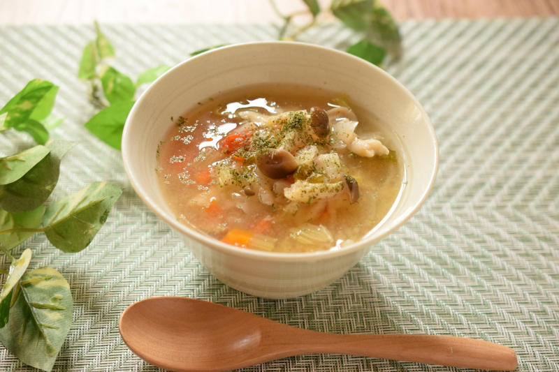 ふんわり卵のトロロ汁, モヤシのとろ～り春雨スープ, ヒジキのトロミスープ, 血液サラサラ！ 丸ごと玉ネギのスープ, 鮭の酒粕みそスープの献立, 韓国風ピリ辛春雨スープの献立