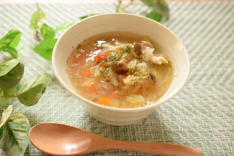 ふんわり卵のトロロ汁, モヤシのとろ～り春雨スープ, ヒジキのトロミスープ, 血液サラサラ！ 丸ごと玉ネギのスープ, 鮭の酒粕みそスープの献立, 韓国風ピリ辛春雨スープの献立