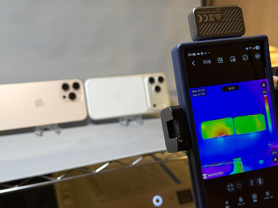 薄さが魅力のiPhone Airと、カメラが楽しい17 Pro Max, iPhone 17 Pro Maxの200mm相当のズームを試す, デジタル40倍ズーム。, 発熱を抑えてくれるベイパーチャンバー