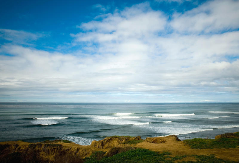 Torrey Pines State Natural Reserve, Museum of Contemporary Art San Diego, San Diego Zoo, Torrey Pines Golf Course, Belmont Park, Balboa Park, La Jolla Cove, Little Italy, Mission Basilica San Diego de Alcalá, Petco Park, Sunset Cliffs, Del Mar Racetrack, USS Midway Museum, Cabrillo National Monument, Barrio Logan, Coronado, Cedros Avenue Design District, North Park, Downtown Oceanside, Torrey Pines Gliderport, The Rady Shell at Jacobs Park