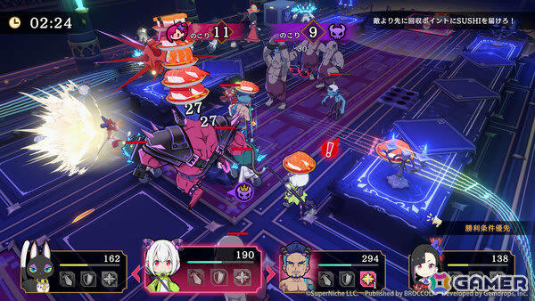 ギミック全盛りのバトルステージ, どんな戦術も叶える「我がまま」カスタム, 悪役令嬢流・地獄統一シミュレーション, 笑って泣けて歌い倒す、異色のミュージカル活劇, エトランジュ（CV：水橋かおり）, ヒッヒ（CV：新井良平）, クック（CV：稲田徹）, ヒャッハー（CV：宇田川ももか）, スイーティア（CV：角巻わため）, エリト（CV：石狩勇気）, シュワルツ（CV：佐原誠）, イグナシオ（CV：坂本悠里）, ケル（CV：篠田有香）, ベロ（CV：坂本悠里）, スー（CV：あさみほとり）, アリア（CV：白上フブキ）, 魔王アホーボーン（CV：岡本信彦）, ジュエルバトラー（CV：寺島拓篤）, 第一王子（CV：外崎友亮）, アンジェリーナ（CV：会沢紗弥）, 水橋かおりさん（エトランジュ役）より, 角巻わためさん（スイーティア役）より, 白上フブキさん（アリア役）より