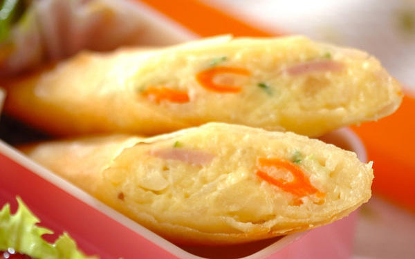 レンジで作れる簡単おいしいシンプルポテトサラダ, ゴママヨネーズポテト, ピリ辛ポテトサラダ, ポテサラコロッケ, ポテトサラダの春巻き, ポテトサラダパン粉焼き