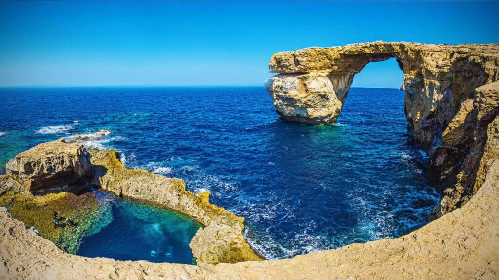 #1: Azure Window (Malta), #3: Old Man of the Mountain (USA), #4: Darwin’s Arch (Galápagos), #6: Shilin Stone Forest (China, parts), #7: Bering Land Bridge, #9: Colossus of Memnon (original features), #10: Ice Bridge (Antarctica), #12: Sahara’s Ancient Rivers, #13: Glacial Arches in Iceland, #15: Chand Baori Water Systems (India), #16: Giant’s Causeway Caves (Northern Ireland), #18: Rock of Raouché Arches (Lebanon), #19: Great Barrier Reef Sections (Australia)