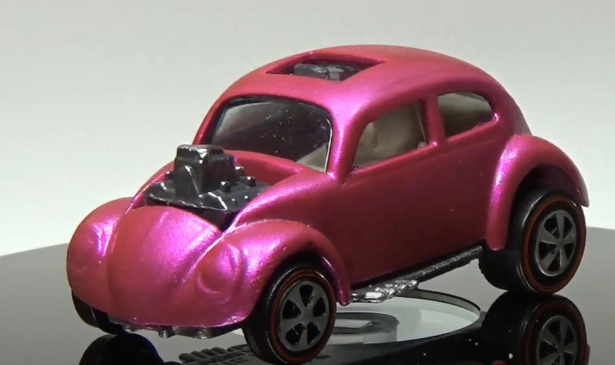 Money On Tiny Wheels, 1968 Brown Custom Camaro, 1968 White Custom Camaro, 1968 Pink Beatnik Bandit, 1969 Red Baron With White Interior, 1971 Red Olds 442 With Black Interior, 1972 Green Open Fire, 1972 Pink Superfine Turbine, 1974 Blue Rodger Dodger, 1974 Magenta Rodger Dodger With White Interior, 1977 White Z-Whiz, 1968 Python With “Cheetah” Base, 1968 Custom Volkswagen Without Sunroof, 1968 Rear-Loading Volkswagen Beach Bomb, 1970 Ed Shaver Custom AMX, 1969 Purple Olds 442, 1971 Purple Olds 442, 1970 Mad Maverick With “Mad” Base, 1971 Snake And Mongoose Dragsters, 1969 Purple Bye Focal, 1970 Purple Olds 442 With White Interior, 1968 Custom Barracuda In Apple Green