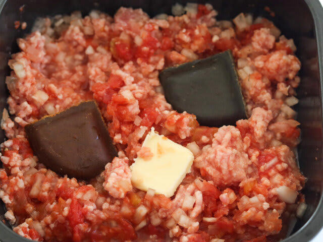 リュウジさんの「無水キーマカレー」のレシピ, 無水キーマカレーの材料（2人分）, 無水キーマカレーの作り方, リュウジさんの「無水キーマカレー」を「チーズキーマカレー」に簡単アレンジ！