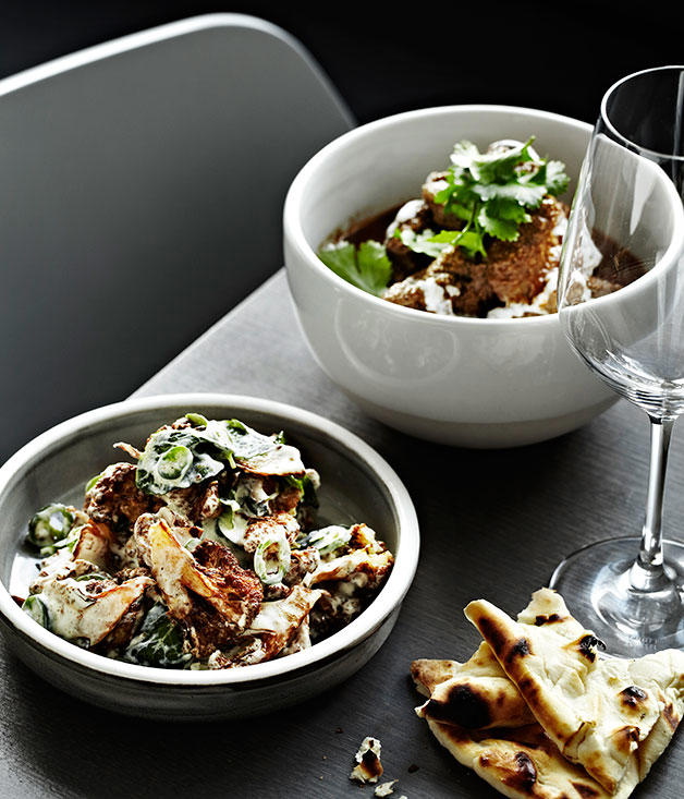 The best curry recipes to work your way through in 2025, Chiang Mai chicken curry , Beef and potato Massaman curry , Korean cauliflower curry , Palisa Anderson’s sour orange fish curry , Kerala-style prawn curry with cauliflower rice , Sri Lankan fish curry , Summer tomato curry with cauliflower rice , Dosas with coconut lentil curry , Roasted cauliflower curry with lime and coriander , Sunda’s fish curry with cucumber salad and coriander chutney , Palisa Anderson’s gaeng keow wan gai (Thai green chicken curry) , Avani’s lamb curry , Ohn no khao swè (Burmese curry chicken noodle soup) , O Tama Carey’s Sri Lankan crab curry , Moreton Bay bug curry with mango , Snapper curry with green beans and coriander , Eggplant and pineapple curry , Mussel curry with pineapple and potato rösti , Helly Raichura’s Mughlai lamb curry (kosha mangsho)