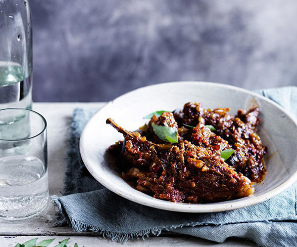 The best curry recipes to work your way through in 2025, Chiang Mai chicken curry , Beef and potato Massaman curry , Korean cauliflower curry , Palisa Anderson’s sour orange fish curry , Kerala-style prawn curry with cauliflower rice , Sri Lankan fish curry , Summer tomato curry with cauliflower rice , Dosas with coconut lentil curry , Roasted cauliflower curry with lime and coriander , Sunda’s fish curry with cucumber salad and coriander chutney , Palisa Anderson’s gaeng keow wan gai (Thai green chicken curry) , Avani’s lamb curry , Ohn no khao swè (Burmese curry chicken noodle soup) , O Tama Carey’s Sri Lankan crab curry , Moreton Bay bug curry with mango , Snapper curry with green beans and coriander , Eggplant and pineapple curry , Mussel curry with pineapple and potato rösti , Helly Raichura’s Mughlai lamb curry (kosha mangsho)