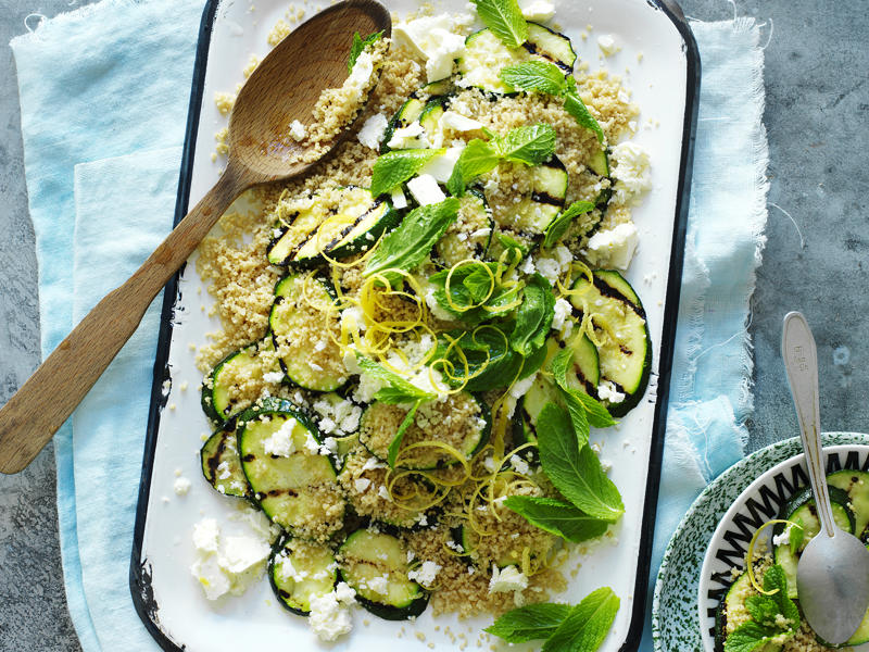 Spicy zucchini omelette , Zucchini and corn frittatas , Zucchini fritters with tzatziki , Zucchini slice , Corn, zucchini and chickpea fritters , Air fryer zucchini balls with lemon yoghurt , Spicy zucchini & ricotta stuffed pasta shells , Zucchini fritters with makrut lime crème , Chicken stir fry with zucchini noodles , Honey soy pumpkin with zucchini noodles and cashews , Chicken, zucchini and freekeh soup , Zucchini Greek salad , Prawn cocktail with zucchini and mint salad , Zucchini and haloumi slice , Ricotta zucchini rolls with roasted tomato sauce , Quinoa salad with zucchini and fetta , Romesco sauce with eggplant and zucchini , Roast vegetable and pesto vegan lasagne , Turkish zucchini fritters with garlic yoghurt sauce , Quinoa zucchini haloumi burgers , Lemon and zucchini polenta cake , Zucchini slice with carrot and bacon , Zucchini and corn muffins , Asparagus, peas and zucchini with fresh mint , Chocolate and zucchini cake , Zucchini and walnut loaf , Tagliatelle with zucchini and prosciutto , Zucchini and feta slice , Zucchini soup , Zucchini gratin , Zucchini and mascarpone tarts , Zucchini and ricotta farfalle , Zucchini and mint couscous salad , Zucchini, pea and corn purée , Zucchini relish , Pasta with zucchini and lemon garlic sauce , Zucchini fritters with skordalia , How to choose and store zucchini, More ideas for zucchini recipes