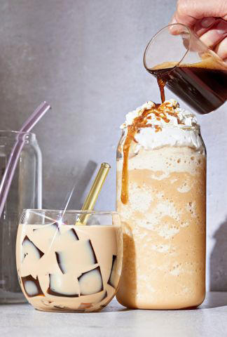 Copycat Egg Bites, Coffee Jelly, DIY Cold Foam for Coffee, Copycat Starbucks Lemon Loaf, Copycat New York-Style Bagels, Starbucks Affogato-Style Caramel Iced Coffee, Copycat Donuts, Pumpkin Cream Cold Brew, Pumpkin Donut Holes, Vietnamese Coffee Cake Muffins, Salted Maple Banana Bread Syrup, Boba Pearls for Bubble Tea, Double Chocolate Muffins, Homemade Vanilla Coffee Creamer, How to Cold Brew Tea, Coffee-Candied Bacon Sandwiches, Blended Carrot Cake Overnight Oats, Ham and Egg Breakfast Sandwich