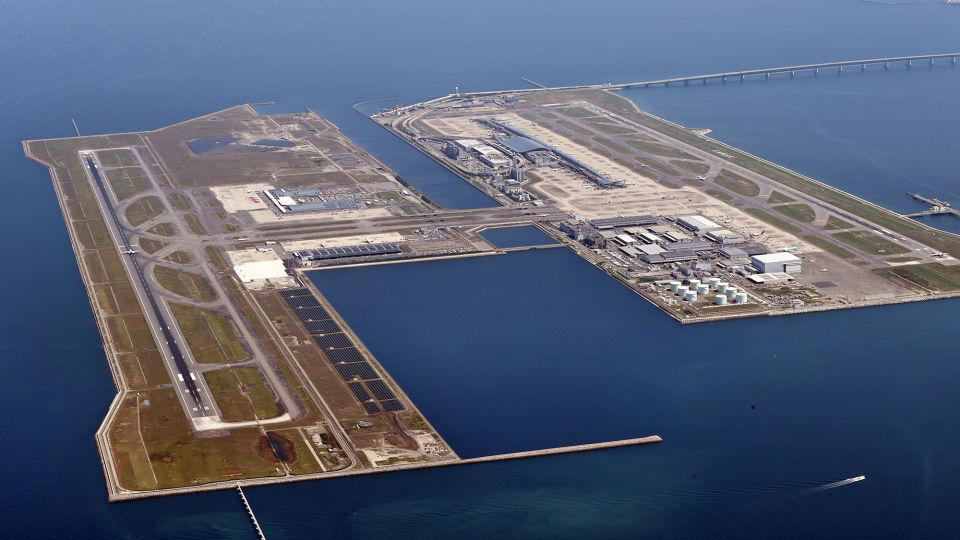 Barra Airport, Scotland (BRR), Hong Kong International Airport (HKG), Don Mueang International Airport, Thailand (DMK), Sumburgh Airport, Scotland (LSI), Amata Kabua International Airport, Marshall Islands (MAJ), Genoa Cristoforo Colombo Airport, Italy (GOA), Gibraltar International Airport (GIB), Bora Bora, French Polynesia (BOB), Kansai International Airport (KIX), Japan, Nauru International Airport (INU), Chubu Centrair International Airport (NGO), Japan, Velana International Airport (VIA), Maldives