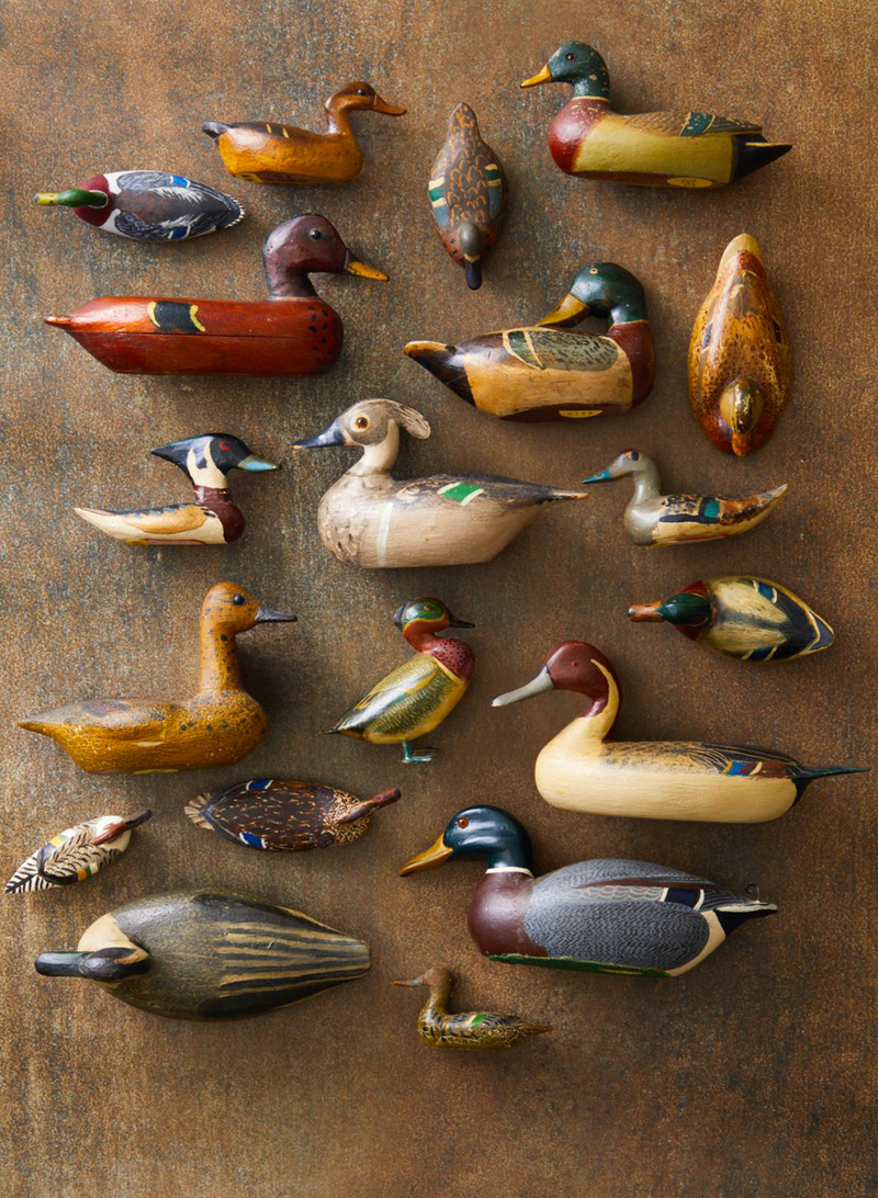 Fishing License Badges , Sewing Birds , Perpetual Calendars , Miniature Duck Decoys , Toast Racks