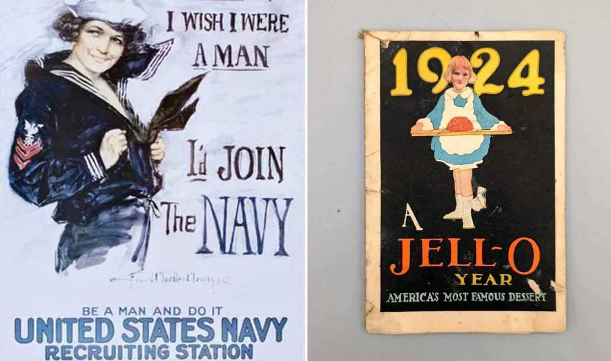 15 Fascinating Ads From the Early 20th Century 1. Colgate Shaving Stick (1914), 2. Cracker Jack Baseball Cards (1915), 3. U.S. Navy (1915), 4. Montgomery Ward & Co. (1916), 5. Interwoven Socks (1920s), 6. Comet Rice (1921), 7. Jell-O (1924), 8. Oreo (1924), 9. Mystikum Parfum (1925), 10. Roosevelt Five-Passenger Sedan (1929), 11. Ivory Soap (1931), 12. Buick (1933), 13. Kenwood Mills (1939), 14. Gary Cooper in ‘Beau Geste’ (1939), 15. Listerine Toothpaste (1939)