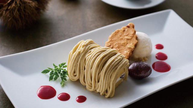 ①カフェモロゾフのモンブランスイーツ, ②不純喫茶ドープ「東京レトロプリン」, ③茶想もりた園 なんば店「茶フタヌーンティー」, ④ことりすまいる「モット！キャル喫茶」, ⑤船橋屋 こよみ「かぼちゃくず餅プリン」, ⑥ジャンカラ「純喫茶スイーツ＆フード」, ⑦アトリエうかいの秋の新作クッキー