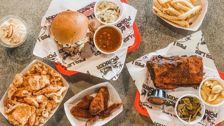 Peg Leg Porker Whitt's Barbecue, Bar-B-Cutie Smokehouse, Mary's Old Fashioned Pit Bar-B-Que, Drifters Tennessee Barbeque Joint, Loveless Cafe, Bringle's Smoking Oasis, Butchertown Hall, Martin's Bar-B-Que Joint, Edley's Bar-B-Que, Peg Leg Porker