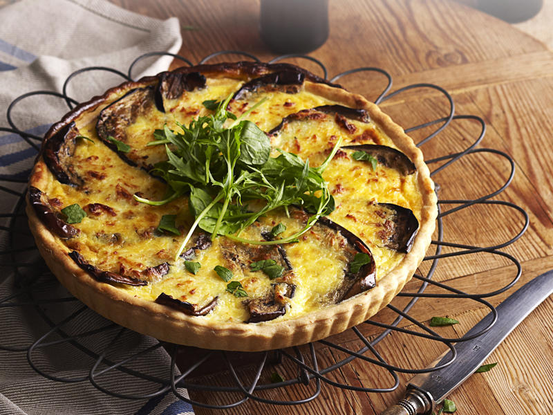 Savoury eggplant and haloumi quiche , Salmon and spinach quiche , Green power mini frittatas with spinach and feta , Mega vegie and haloumi frittata , Pumpkin, feta and basil quiche , Roast vegetable quiche , Spring quiche , Asparagus & fetta frittata , Chorizo & potato frittata , Coronation quiche , Smoked salmon and asparagus quiche , Asparagus frittata , Spanish frittata , Quick three-cheese frittata , Silverbeet quiche , Bacon and mushroom quiche , Kale and quinoa frittata , Tuna and spinach quiche , Bacon, pea and corn frittata , Baked potato, ham and cheese frittata , Smoked chicken & asparagus quiches , Filo salmon quiche , Leftover roast vegetable quiche , Potato, capsicum and spinach frittata , Bacon, chive and potato quiche , Chorizo, spinach and fetta quiche , Smoked ocean trout ricotta quiche , Tomato and fetta quiche , Mini tomato and cheese quiches , Mushroom quiche , Mushroom and spinach quiche , Impossible quiche , Chicken, mushroom and brie quiche , Basic ham and cheese quiche , Caramelised onion & goat’s cheese quiches , Mini ham and corn quiches , Baby rocket quiche , Spinach quiche , Roast pumpkin and zucchini frittata , Chorizo, potato and herb frittata , Zucchini and corn frittatas , Zucchini flower and tomato frittata , Bacon, leek and potato frittata , Wild mushroom and green onion frittata , Tomato, feta and pancetta frittata , Leek and speck quiche , Potato, capsicum and olive frittata , Asparagus, tomato, ricotta and basil frittata , Tuna and asparagus frittata , Primavera frittata , Quiche recipes for kids’ lunch boxes, How to tell if an egg is good to use, More egg recipes for dinner, You might like these omelette recipes