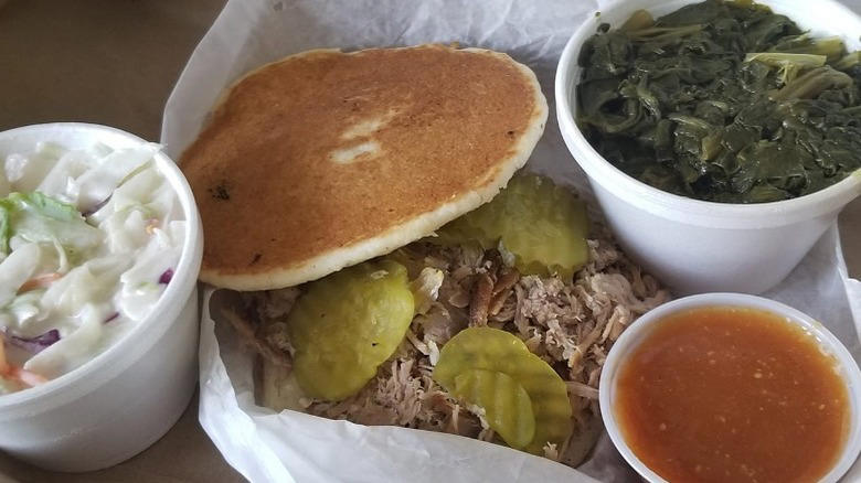Mary's Old Fashioned Pit Bar-B-Que Whitt's Barbecue, Bar-B-Cutie Smokehouse, Mary's Old Fashioned Pit Bar-B-Que, Drifters Tennessee Barbeque Joint, Loveless Cafe, Bringle's Smoking Oasis, Butchertown Hall, Martin's Bar-B-Que Joint, Edley's Bar-B-Que, Peg Leg Porker