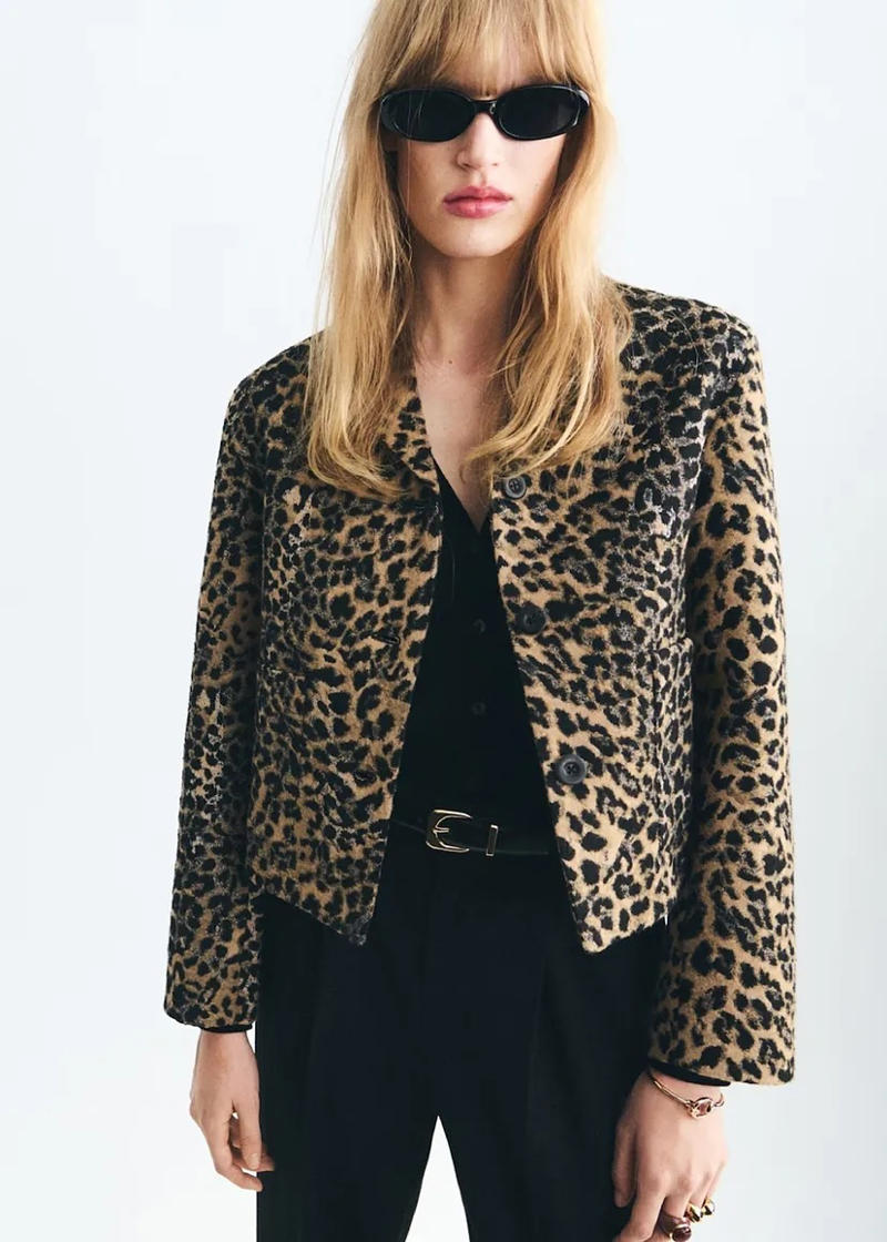 Mango knows that animal print is still in fashion and has launched this leopard print jacket Quilted jacket from Zara, This quilted jacket from Zara is perfect for mid-season wear, Fall 2025 trend: bomber jacket from Zara, Find this denim jacket for mid-season weather at Zara, With this suede-effect biker jacket from Zara, you'll show off your style, Zara's embroidered jacket will be all the rage this fall, You can buy this split leather jacket at Mango, You won't stop wearing this Mango leather jacket in the fall, Elevate your fall looks with this tweed jacket from Mango