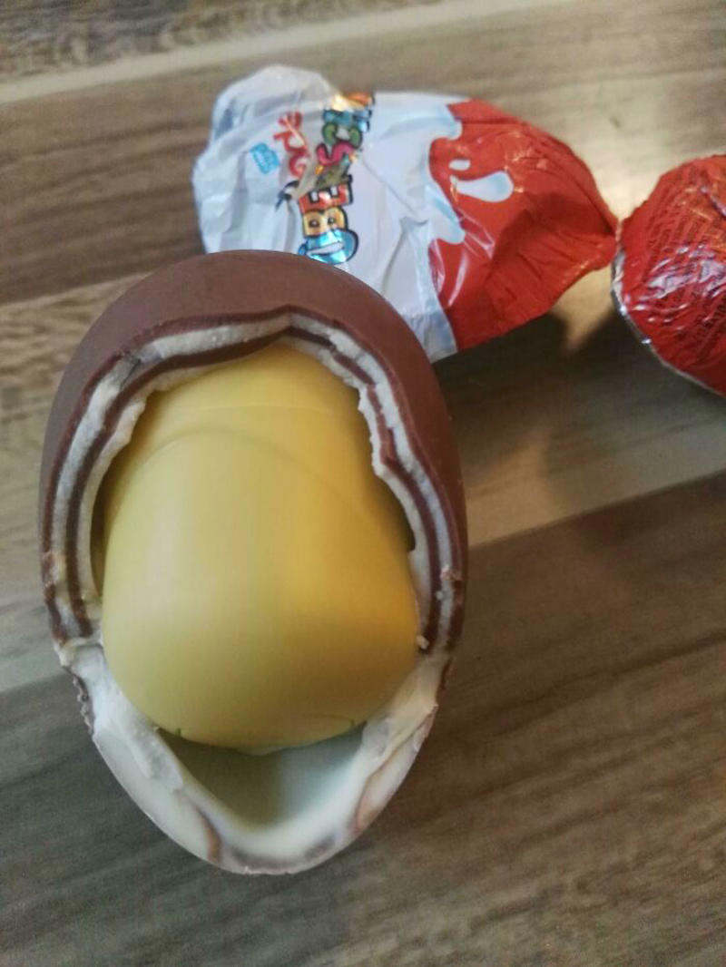 #13 This Kinder Egg Has Two Layers #1 This Big Lettuce, #3 A Miracle Has Occurred, #5 Giant Lemon Off Our Tree, #9 This Banana Is The Size Of My Entire Forearm, #11 I Cracked An Egg Today And There Were Three Yolks Inside, #13 This Kinder Egg Has Two Layers, #15 I Got A Bonus Roll, #17 My Wife Hit The Animal Cracker Jackpot, #19 Got The Rare Dark Chocolate With Granola Bar Flavor, #21 This Baby Tangerine Was Hiding In A Bigger Tangerine, #23 Behold, The King Of Cereal Flakes, #25 I Found The Legendary Garlic Bulb, #27 I Just Found A Super Long Mini Marshmallow, #29 Giant Puffball Mushroom My Sister Found In The Woods, #31 Garlic-Ception, #33 I Found A Whole Oreo On The Surface Of My Ice Cream, #35 This Comically Huge Strawberry That I Purchased From The Grocery Store Today, #37 This Is The Smallest Pit I've Ever Seen In An Avocado, #39 A Big Cheese Stick, #41 I Found An Orange Without Pith In The Middle, #43 Got This Abnormally Thick Dorito In An Otherwise Normal Packet, #47 My Giant Mini Penne, #49 This Papaya That Ended Up Having One Seed Inside