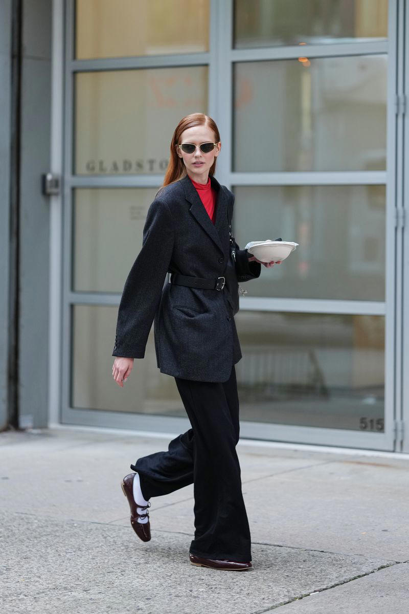 1. Wear a Slip Dress Over Satin Pants, 2. Mix Cotton Classics with Expert Tailoring, 3. Slip a Trench Coat Over a Blazer, 4. Layer Up on Knitwear Instead of a Scarf, 5. Style a Button-Up Under a Cape Jacket, 6. Add a Pop of Color With a Mock-Neck Top, 7. Use a Ribbed Turtleneck Under a Button-Down and Blazer, 8. Mix Necklines with a Sporty Finishing Touch