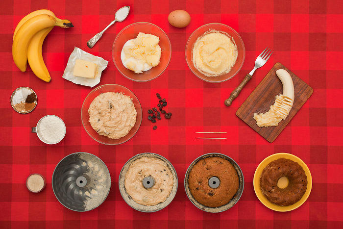 #5 Banana Cake #1 Guacamole, #3 Aubergine Dip, #5 Banana Cake, #7 Pine Syrup, #9 Biff À La Lindström, #11 Berry Porridge, #13 Chicken Soup, #15 Jelly Doughnuts, #17 Tortilla Chips, #19 Mixed Salad With Lemon, #21 Jam Dodgers