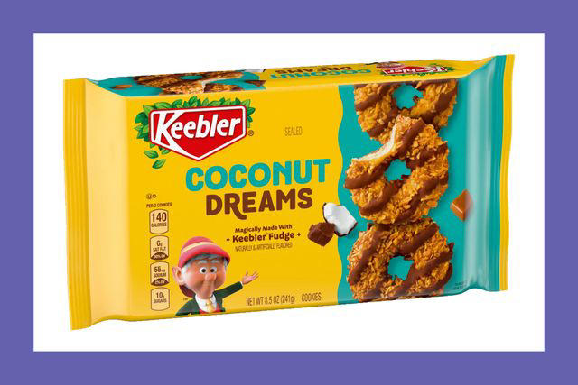 Keebler Coconut Dreams, Tate’s Walnut Chocolate Chip Cookies, Nabisco Pinwheels, Mother’s Circus Animal Cookies, Keebler Pecan Sandies, Lotus Biscoff, Walker’s Shortbread, Fudge striped shortbread