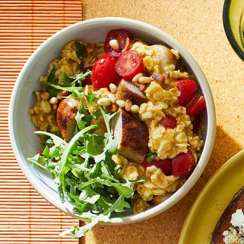 Cheesy Bean Toast, Egg, Tomato & Feta Breakfast Pita, BLT Breakfast Sandwich, Tomato Toast with Herbed Cream Cheese, Pesto Breakfast Sandwich, Goat Cheese–Tomato Toast, Ricotta Toast with Peaches & Prosciutto, Spinach & Feta Mug Scrambled Eggs, Feta, Egg & Spinach Breakfast Taco, High-Protein Black Bean Breakfast Bowl (No Eggs!), 15-Minute Eggs in Vodka Sauce, Salsa-Topped Avocado Toast, Spinach & Fried Egg Grain Bowls, Pesto Scrambled Eggs, Spinach & Egg Tacos, Instant Egg & Cheese "Bake", Breakfast Naan Pizza, English Muffin Pizza with Tomato & Olives, Savory Oatmeal with Tomato & Sausage, 10-Minute Spinach Omelet