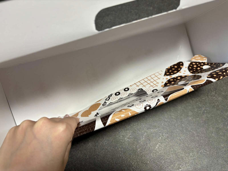 ミスタードーナツの箱の歴史, サニタリーボックスを作ろう, 実際にナプキンを入れて、設置してみましょう, ミスドの箱の可能性は無限大