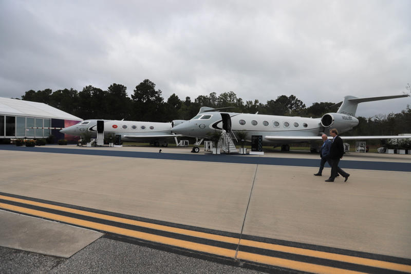 The G400 and G500 were among the aircraft on display during the Exclusive Gulfstream Discover the Difference Customer event on Tuesday, September 30, 2025 at the Gulfstream Research and Development facility in Savannah, Ga..