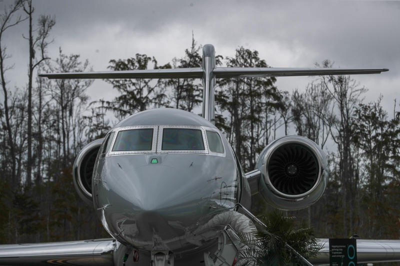 A Gulfstream G600 during the Gulfstream Discover the Difference event on Tuesday, September 30, 2025 at the Gulfstream Research and Development facility in Savannah, Ga..
