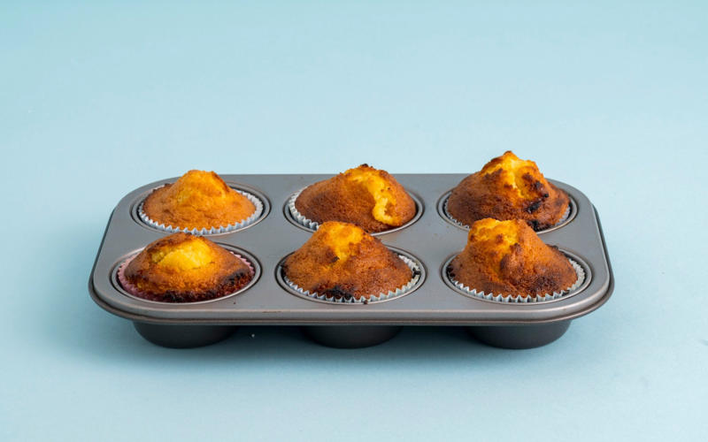 1. Pastry that’s as tough as old boots, 2. A shrunken pastry case, 3. A pie (or tart) with a soggy bottom, 4. Curdled cake mix, 5. A cake with a sunken middle, 6. A cake with a dark top but undercooked middle, 7. Fruit sinking to the bottom of cake, 8. The base of the cake sticking to the tin, 9. Overflowing or peaking cupcakes and muffins, 10. Spreading biscuits and cookies, 11. Weeping meringues, 12. Dry, crumbly brownies, 13. Rock-hard scones